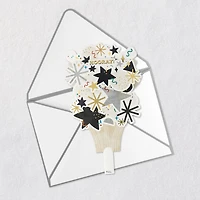Confetti and Stars Bouquet Paper Craft Pop-Up Graduation Card With Motion for only USD 5.99 | Hallmark