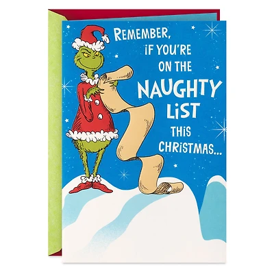 Dr. Seuss's How the Grinch Stole Christmas!™ Grinch-Approved Naughty List Funny Pop-Up Christmas Card for only USD 5.99 | Hallmark