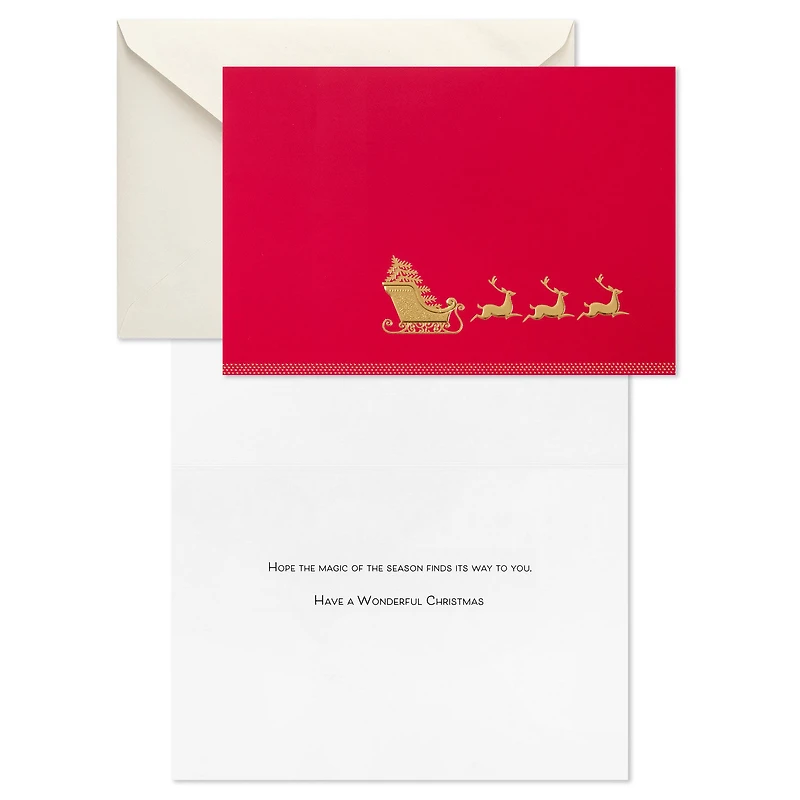 Elegant Sleigh on Red Boxed Christmas Cards, Pack of 16 for only USD 15.49 | Hallmark