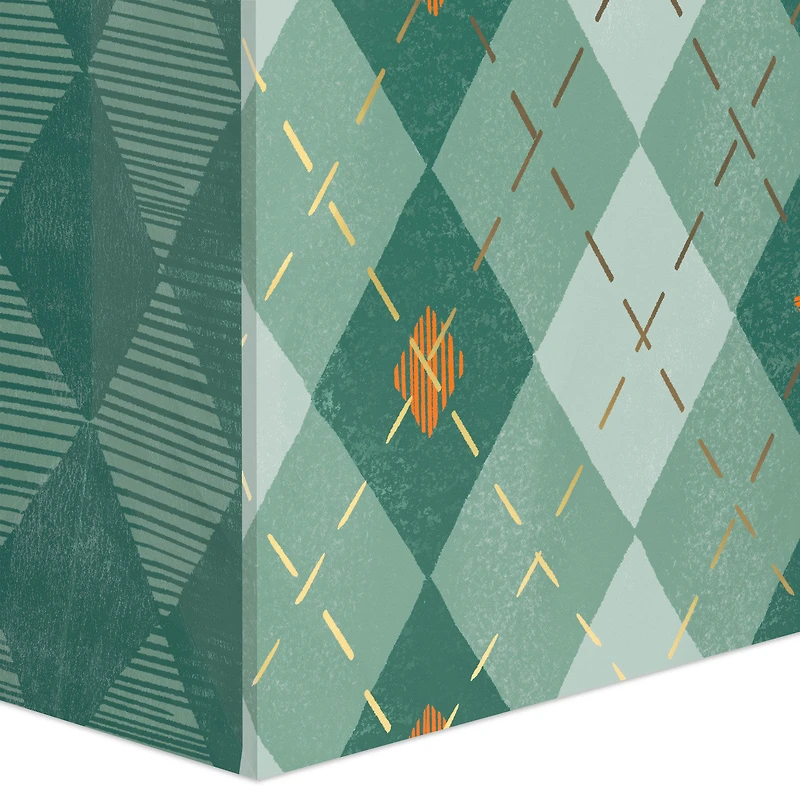 13" Sage Argyle Large Father's Day Gift Bag for only USD 5.49 | Hallmark