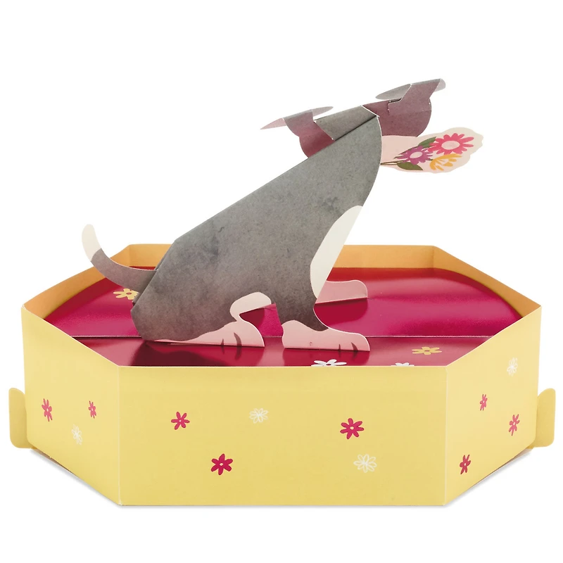 Dog With Flowers 3D Pop-Up Mother's Day Card for only USD 7.99 | Hallmark