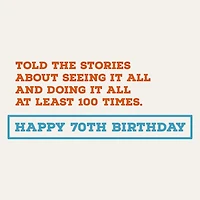 Seen It All Done It All Funny 70th Birthday Card for only USD 4.49 | Hallmark