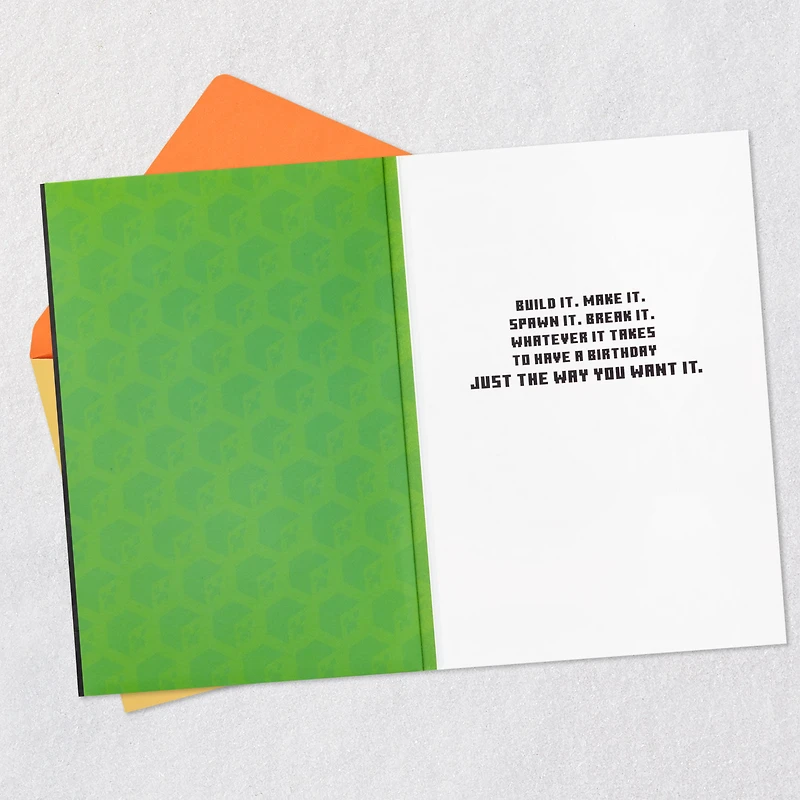 Minecraft Creepin' It Real Musical Birthday Card With Light for only USD 9.99 | Hallmark