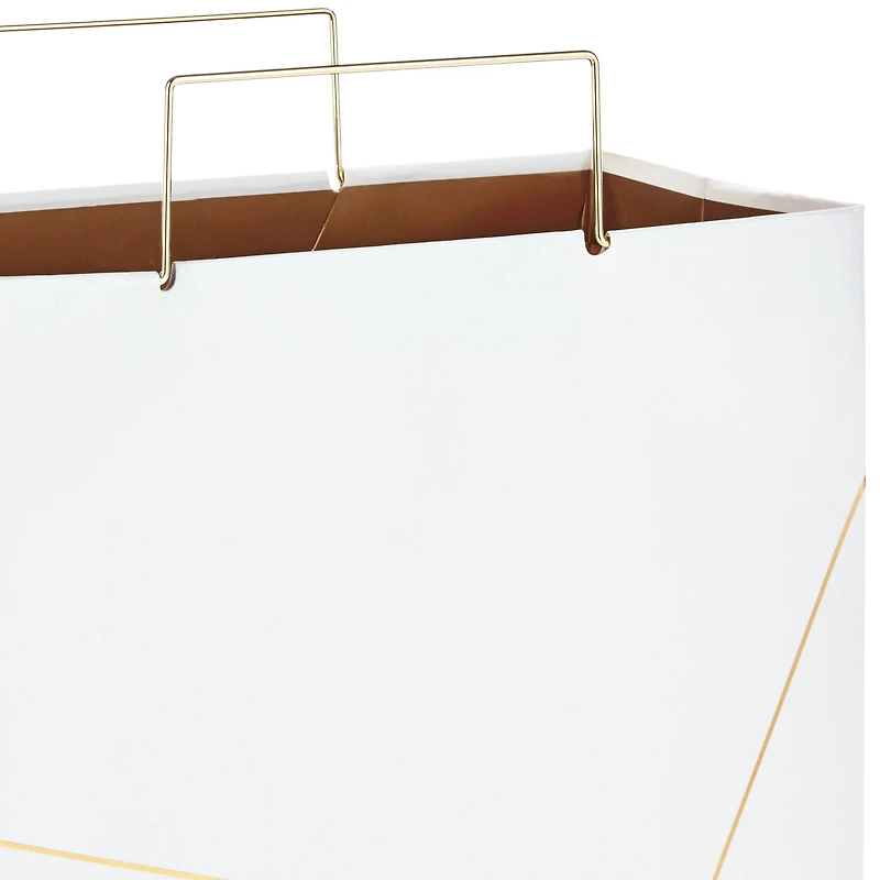 White With Gold Large Square Gift Bag, 10.4" for only USD 6.99 | Hallmark
