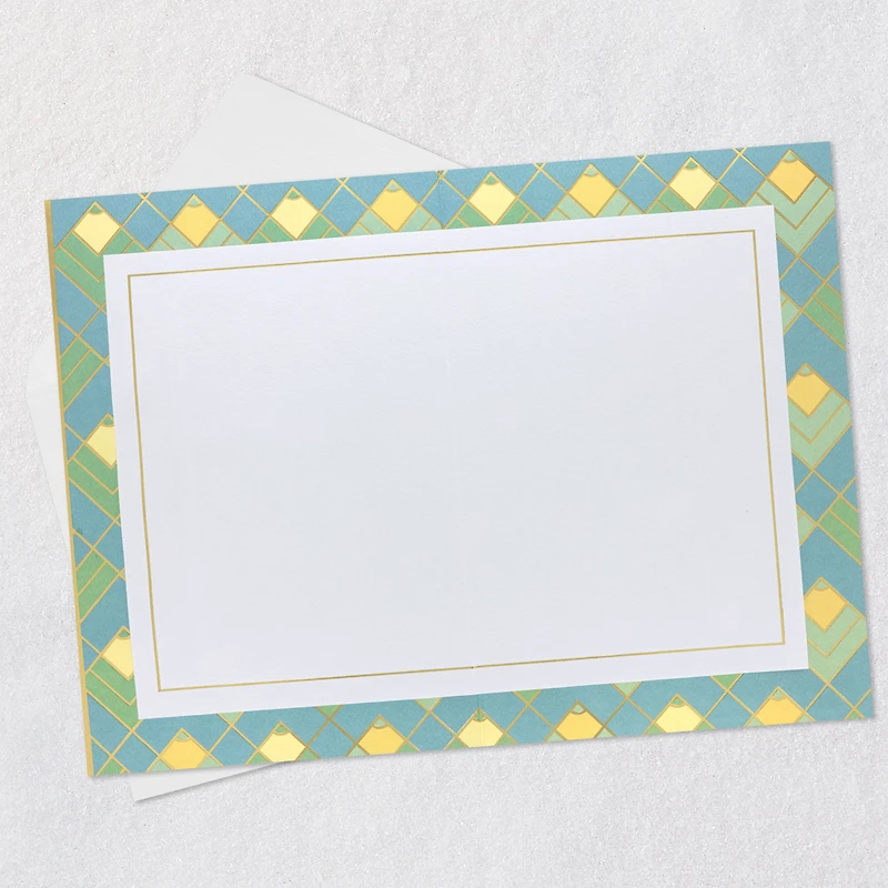 Art Deco Gold, Green and Blue Blank Card for only USD 8.99 | Hallmark