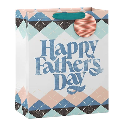 13" Happy Father's Day Argyle Large Gift Bag for only USD 4.99 | Hallmark