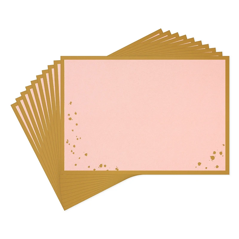 Gold-Framed Pink Flat Blank Note Cards, Pack of 10 for only USD 5.00 | Hallmark