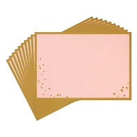 Gold-Framed Pink Flat Blank Note Cards, Pack of 10 for only USD 5.00 | Hallmark