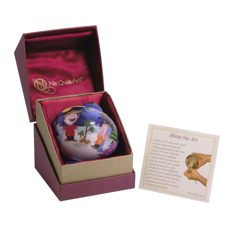 Peanuts® Ne'Qwa Art® A Charlie Brown Christmas Hand-Painted Glass Hallmark Ornament for only USD 65.99 | Hallmark