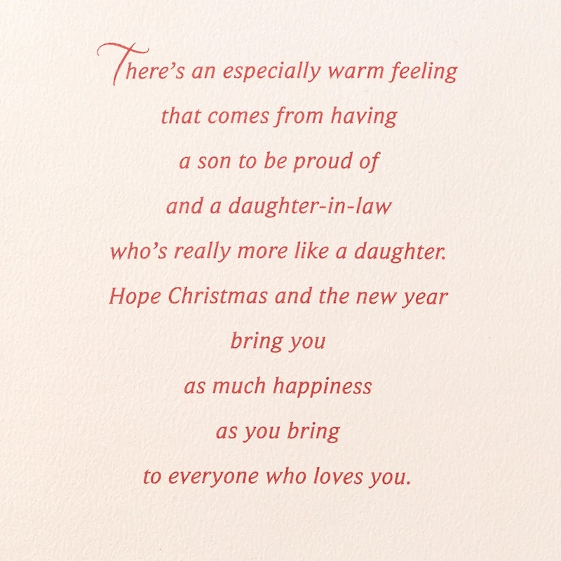 Warm Feelings Christmas Card for Son and Daughter-in-Law for only USD 6.59 | Hallmark