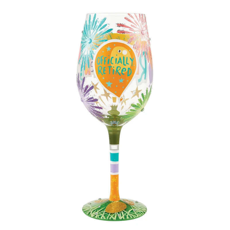 Lolita Here's to Your Retirement Handpainted Wine Glass, 15 oz. for only USD 34.99 | Hallmark