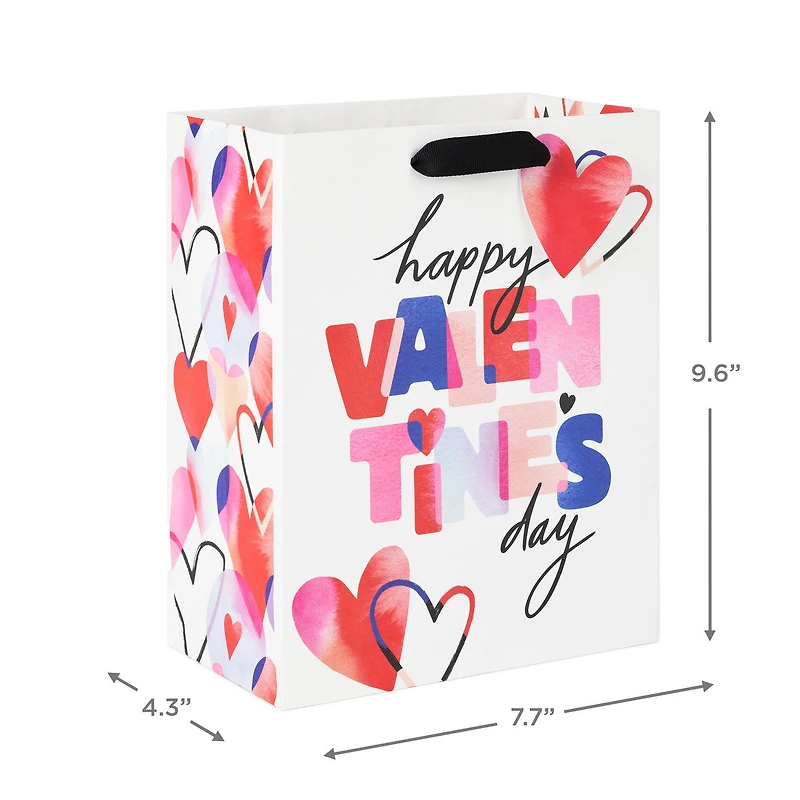 9.6" Happy Valentine's Day on White Medium Gift Bag for only USD 3.49 | Hallmark