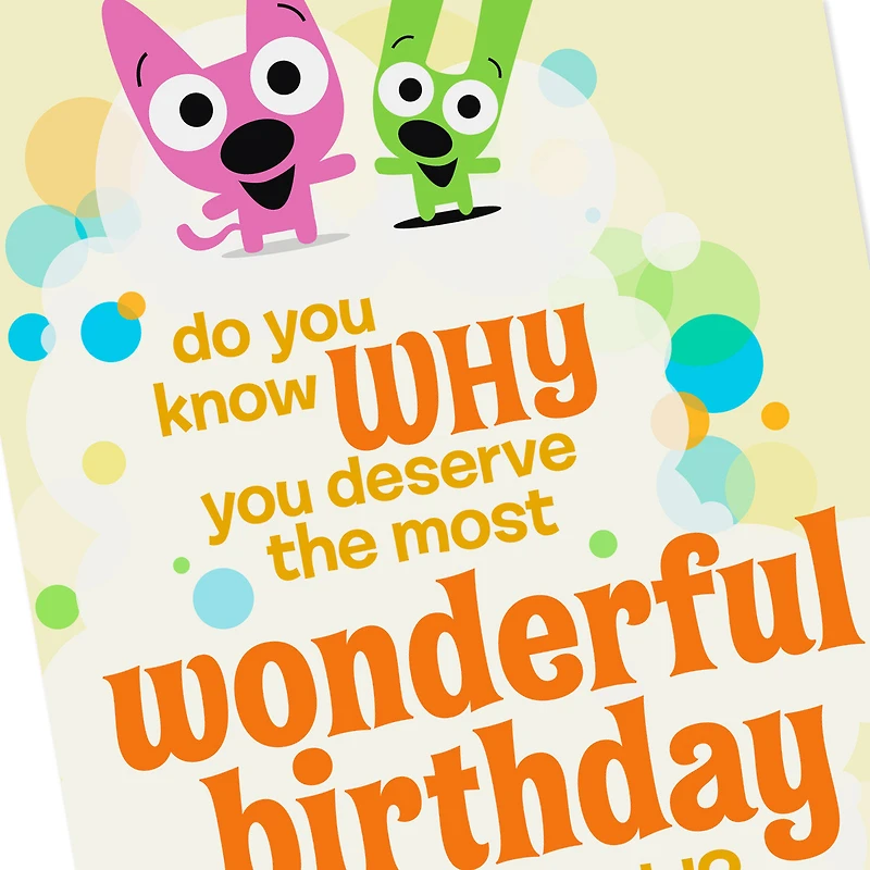 hoops&yoyo You're Wonderful to Infinity Birthday Card With Sound for only USD 7.99 | Hallmark
