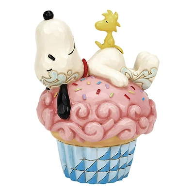Jim Shore Peanuts Snoopy and Woodstock on Cupcake Figurine, 5.3" for only USD 53.50 | Hallmark