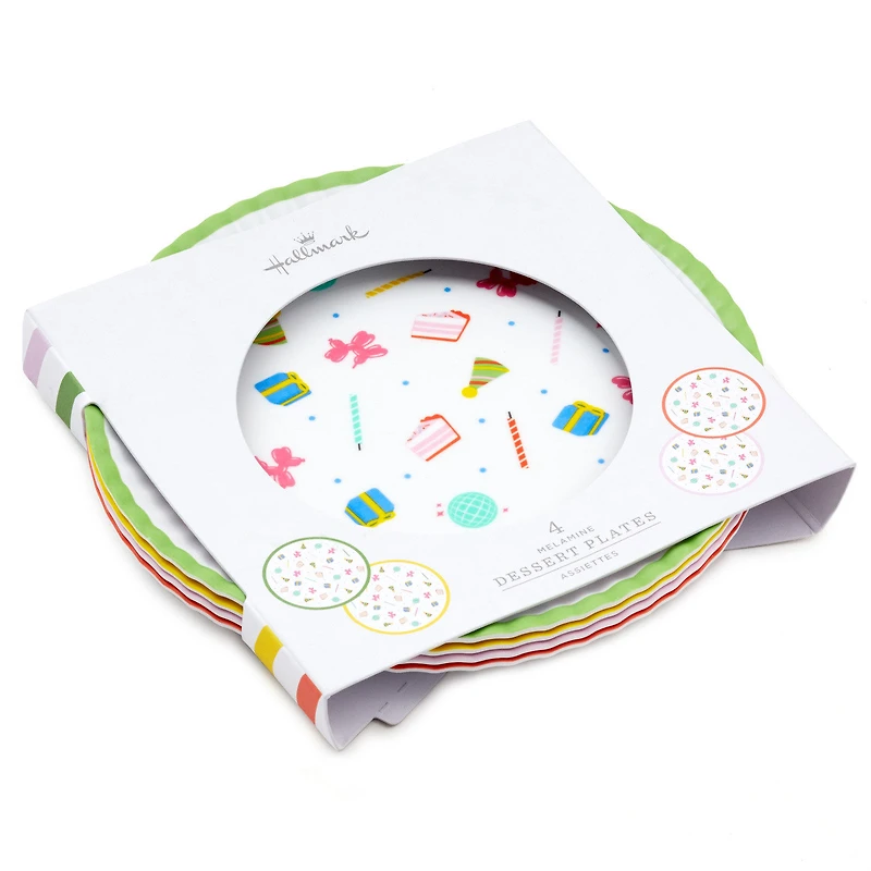 Birthday Celebration Icons Melamine Dessert Plates, Set of 4 for only USD 22.99 | Hallmark