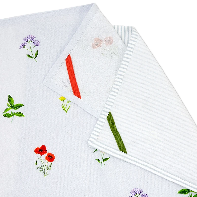 Floral and Stripe Scalloped Tea Towels, Set of 2 for only USD 24.99 | Hallmark