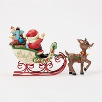 Jim Shore Rudolph Pulling Santa in Sleigh Figurine, 5" for only USD 84.99 | Hallmark