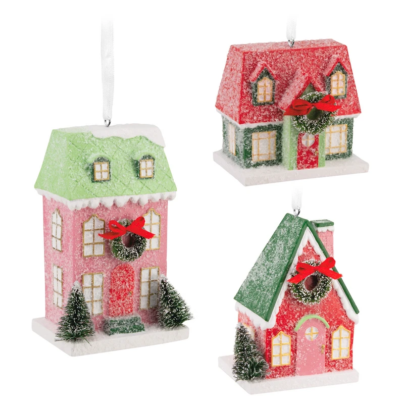 Festive Houses Hallmark Ornaments, Set of 3 for only USD 45.99 | Hallmark
