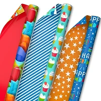 Bright Birthday 3-Pack Reversible Wrapping Paper for only USD 16.99 | Hallmark