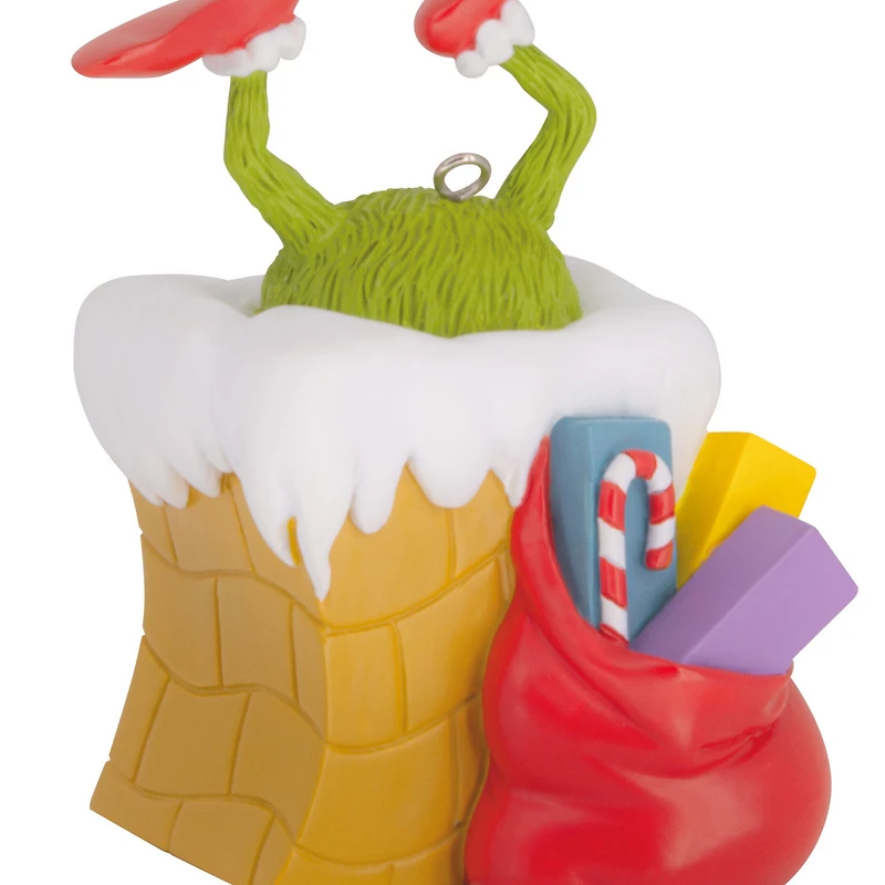 Dr. Seuss's How the Grinch Stole Christmas!™ Grinch in Chimney Hallmark Ornament for only USD 11.49 | Hallmark