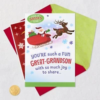 So Much Joy to Share Christmas Card for Great-Grandson With Sticker Activity for only USD 4.59 | Hallmark