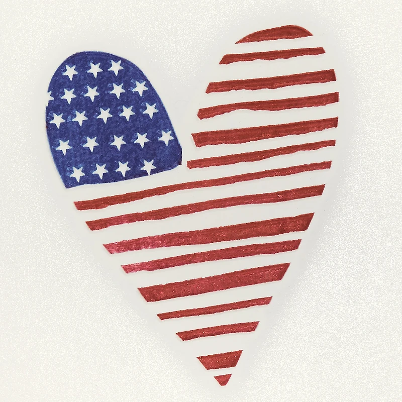 American Flag Heart Blank Card for only USD 4.99 | Hallmark