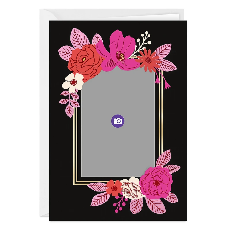 Pink Floral and Gold Frame Custom Card for only USD 4.99 | Hallmark