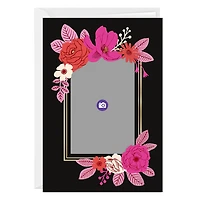Pink Floral and Gold Frame Custom Card for only USD 4.99 | Hallmark