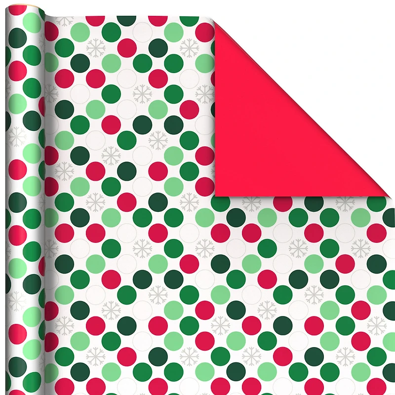 Bright and Graphic 3-Pack Reversible Christmas Wrapping Paper, 120 sq. ft. for only USD 16.99 | Hallmark