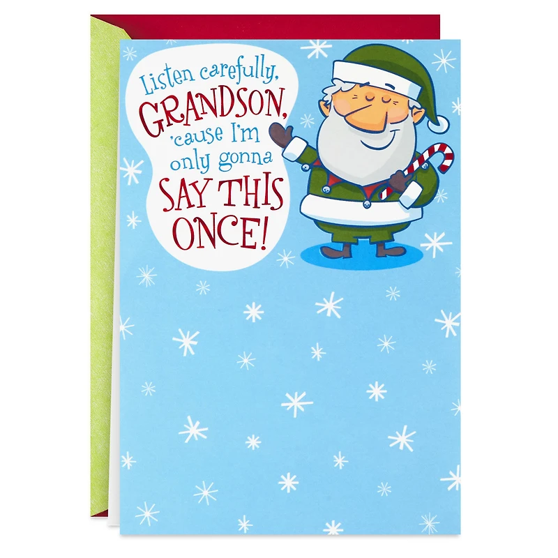 Only Going to Say This Once Pop-Up Christmas Card for Grandson for only USD 4.59 | Hallmark