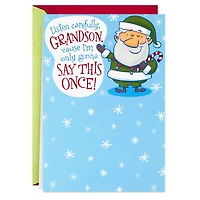Only Going to Say This Once Pop-Up Christmas Card for Grandson for only USD 4.59 | Hallmark