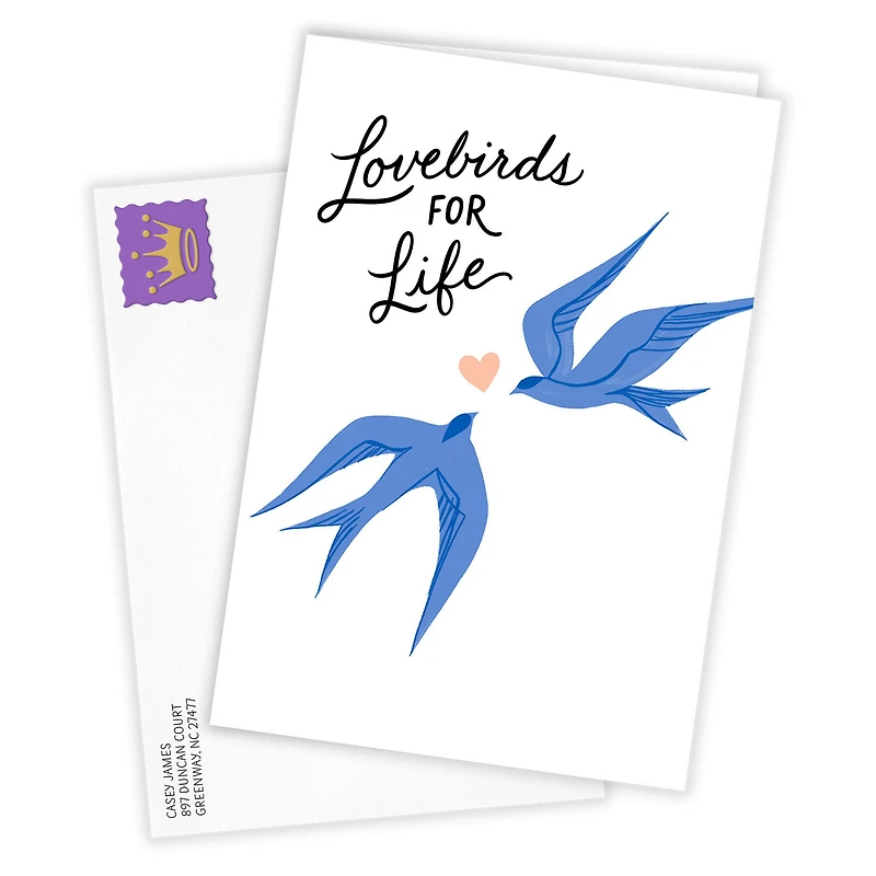 Lovebirds for Life Custom Wedding Card for only USD 4.99 | Hallmark