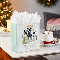 7.7" Deer and Trees Silhouette Medium Square Holiday Gift Bag for only USD 7.99 | Hallmark
