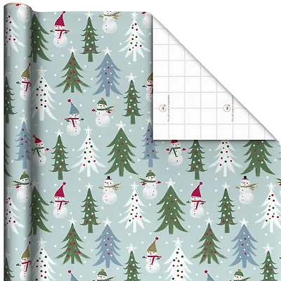 Snowmen and Christmas Trees Jumbo Wrapping Paper Roll, 90 sq. ft. for only USD 9.99 | Hallmark