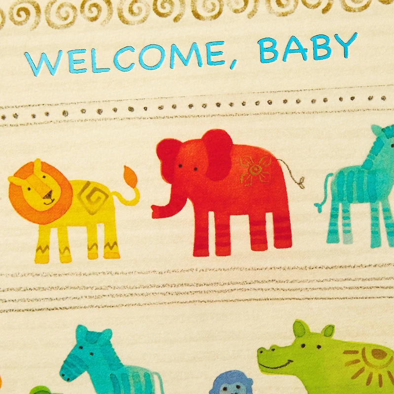 Cute Zoo Animals Welcome New Baby Card for only USD 3.99 | Hallmark