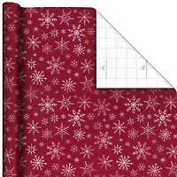 Snowflakes on Red Christmas Wrapping Paper Roll, 22.5 sq. ft. for only USD 4.99 | Hallmark