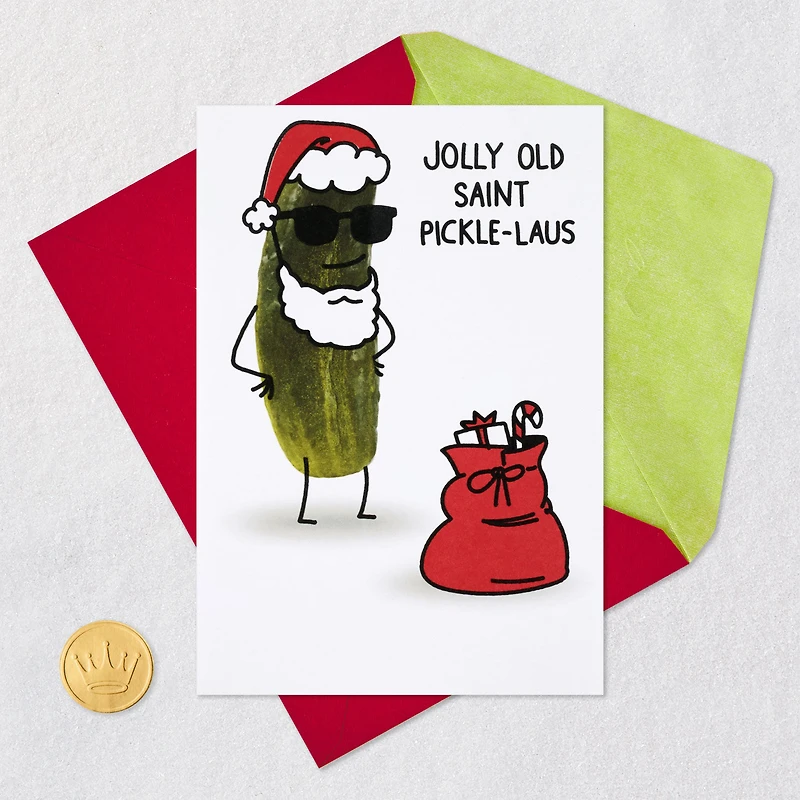 Jolly Old Saint Pickle-laus Funny Christmas Card for only USD 4.49 | Hallmark