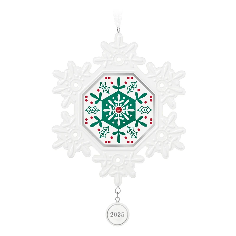 Snowflake 2025 Porcelain Ornament for only USD 24.99 | Hallmark