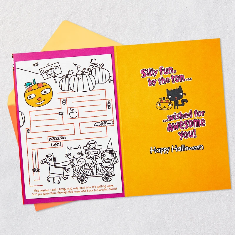 Candy Piles and Happy Smiles Halloween Card With Activity Poster for only USD 4.29 | Hallmark