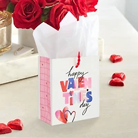 4.6" Happy Valentine's Day on White Gift Card Holder Mini Bag for only USD 2.49 | Hallmark