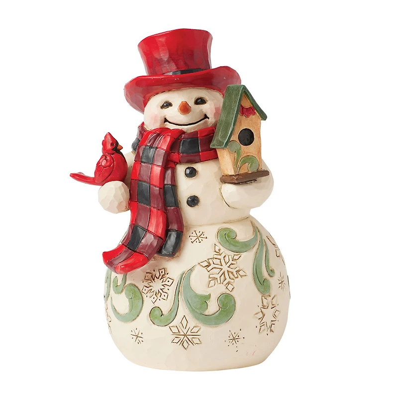 Jim Shore Heartwood Creek Snowman and Cardinal Figurine, 6.25" for only USD 49.99 | Hallmark