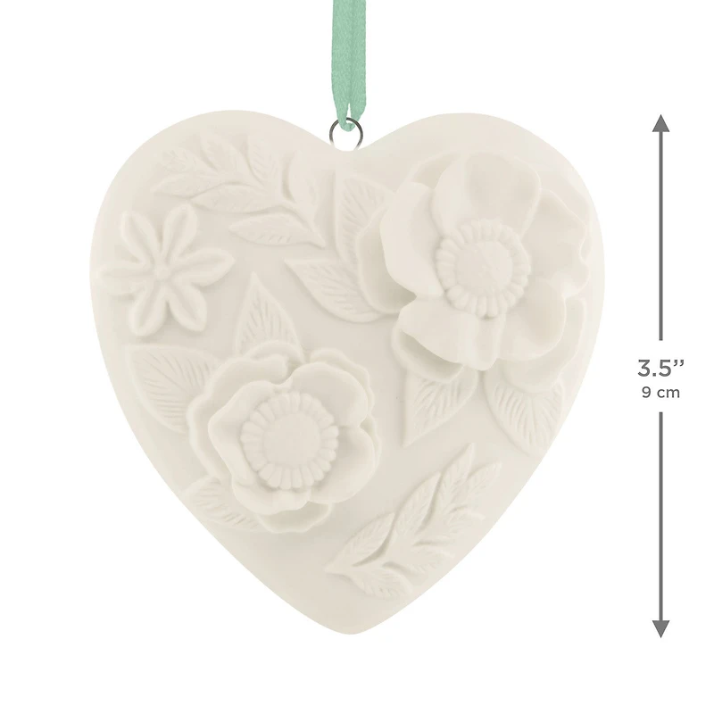 Floral Heart Porcelain Hallmark Ornament for only USD 19.99 | Hallmark