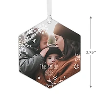 Snowflakes Metal Personalized Ornament, Custom Photo and Text for only USD 17.99 | Hallmark