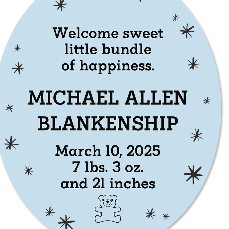 Vertical Oval Metal Personalized Ornament, Custom Text for only USD 17.99 | Hallmark
