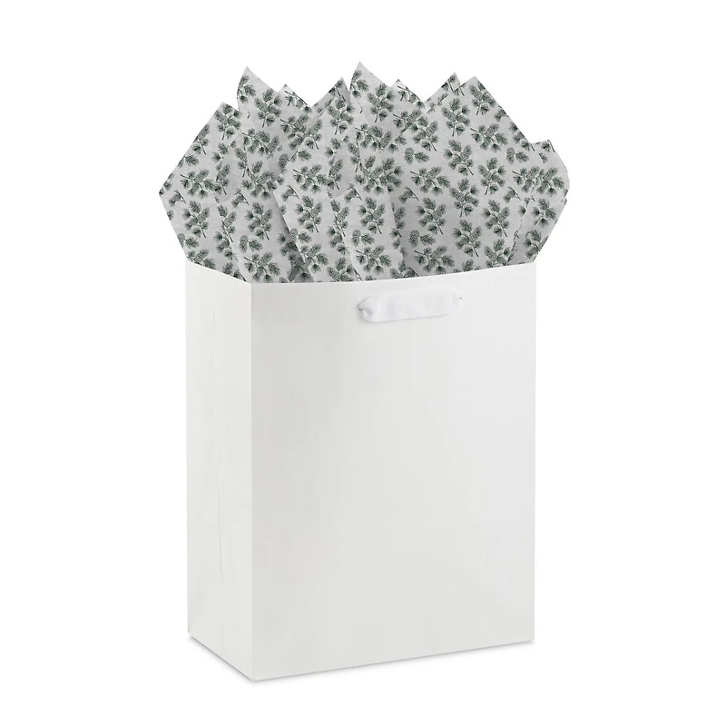 Pine-Scented Botanical Illustrations on White Holiday Tissue Paper, 4 sheets for only USD 2.49 | Hallmark