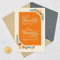 So Thankful for Your Service Thanksgiving Card for Military Service Member for only USD 3.99 | Hallmark