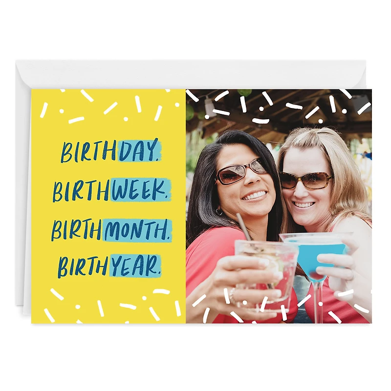 Personalized Celebration Confetti Birthday Photo Card for only USD 4.99 | Hallmark
