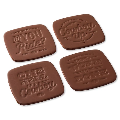 Yellowstone Dutton Ranch Bonded Leather Coasters, Set of 4 for only USD 28.99 | Hallmark