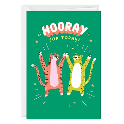 Hooray for Today Silly Cats Custom Congratulations Card for only USD 4.99 | Hallmark
