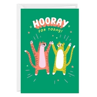 Hooray for Today Silly Cats Custom Congratulations Card for only USD 4.99 | Hallmark
